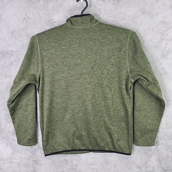Mens The North Face Green Fleece Jacket Full Zip Polyester Blend Stretch Size L - Picture 6 of 9